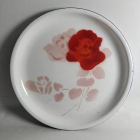 一枝花搪瓷茶盘26厘米2a7