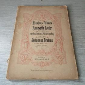 brahms-album ausgewählte lieder für eine singftimme mit trlavierbegleitung von johannes brahms band Ⅰ