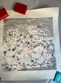吴冠中作品 附吴冠中作品展 （书中能找到这个画）保真