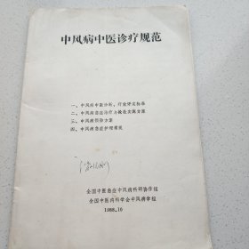 中风病中医诊疗规范