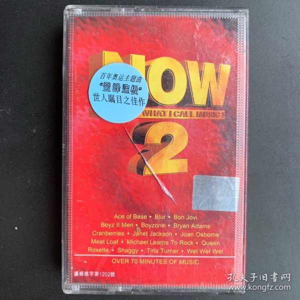 大陆版磁带《Now That‘s What I Call Music 2!  当代巨星流行精选集 第2辑》专辑   中国广播音像出版社出品 (实物原图)   有歌词  封面纸90品 卡带95品 发行编号：CA-547  发行时间：1996年