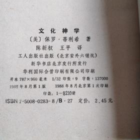 文化神学(人人丛书)