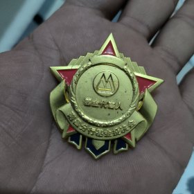 基金代言人 南昌分行基金投决会 徽章 较重有分量 后面是小圆形铁质饼 主体非铁 放庞大铁皮盒