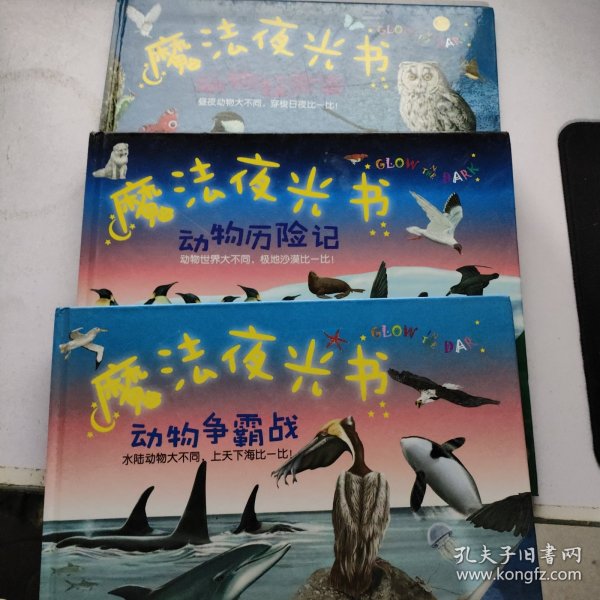 魔法夜光书：动物狂欢会，动物争霸战，动物历险记（3册合售）