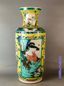 清康熙年制五彩瓶，全品，保存完整，成色如图