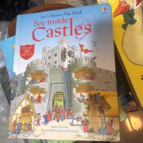 Usborne Flap Book 《See Inside Castles 》看里面系列之城堡揭秘 纸板翻翻书 尤斯伯恩 儿童科普认知绘本 广东印刷多达50个翻页