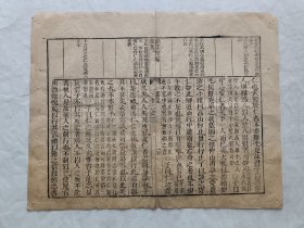 古籍散页《礼记约编》一页，页码 20 ，页面展开尺寸32*25厘米。这是一张古籍散页，不是一本书，自然老旧，天头轻微破损缺纸，详见细节图，本店作品都是实售价格，不做任何虚标价格，不包邮、不议价，看好直接下单即可，同一包裹100件之内自动合并邮资。