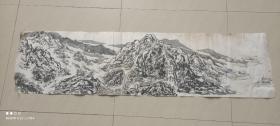 山水旧画 宣纸画 手工画(未署名)