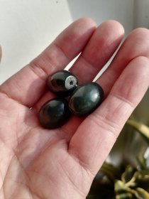 北方文化期玉珠子！尺寸规格19.0x16.0！三颗同售适合佩戴把玩！
