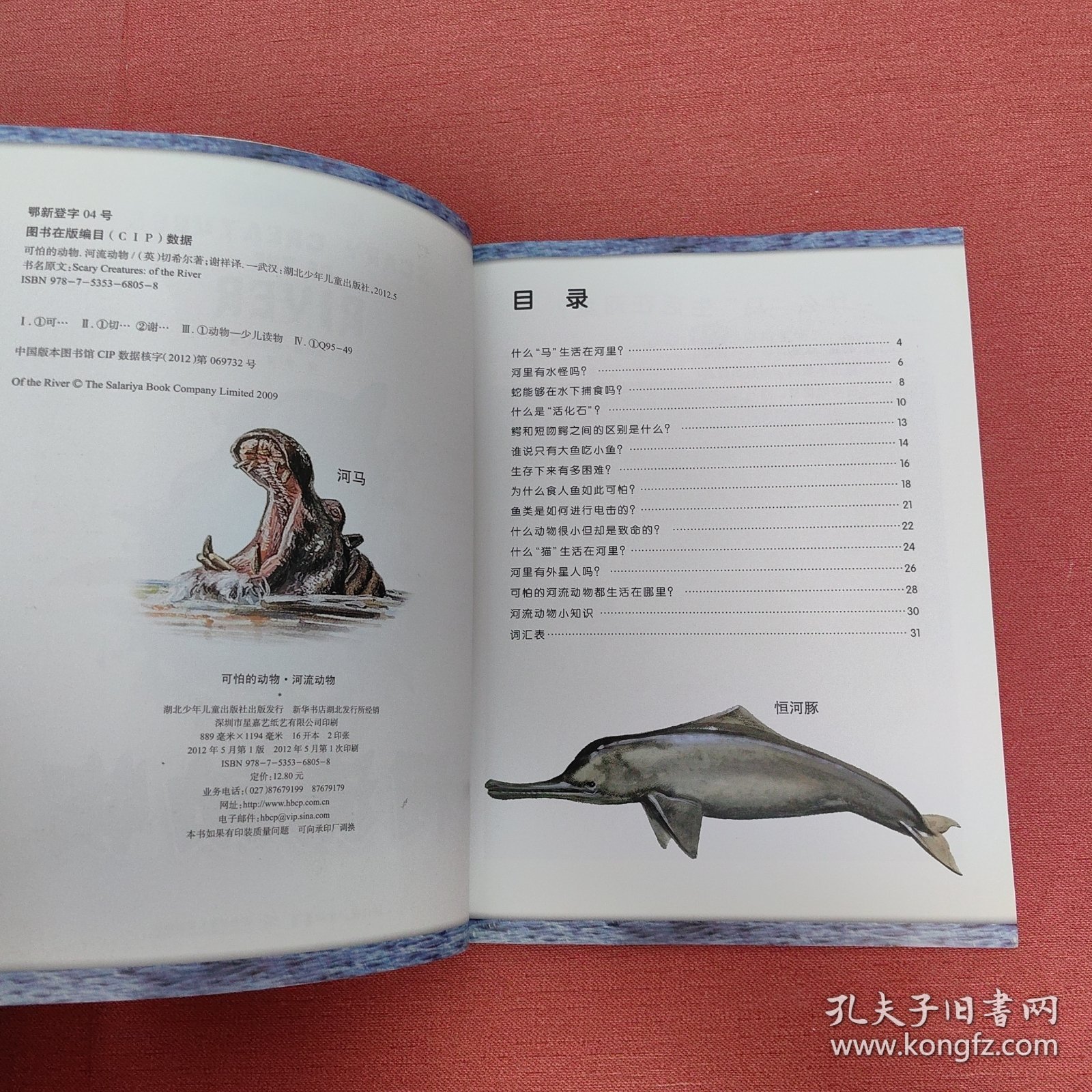 可怕的动物.河流动物（英国Salariya图书公司两大支柱图书之一，畅销10年，单本销量过百万、全球22个版本，让孩子体验神奇的X光透视效果）