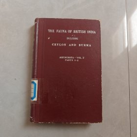 THE FAUNA OF BRITISH INDIA INCLUDING CEYLON AND BURMA （印度动物志“有吻类” 第2卷） 英文