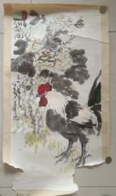 著名画家徐培晨先生早期花鸟画《雄鸡图》