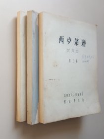 西餐菜谱 试用本（第二册、第三册、第四册）3册合售