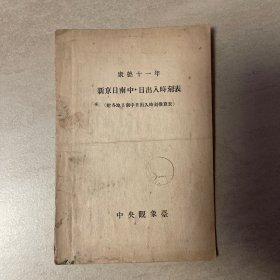 1943年出版  新京日南中·日出入时刻表 附各地日南中日出入时刻推算表