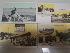 日本老明信片，共8张，有旅顺口日军纪念碑，博物馆等。
