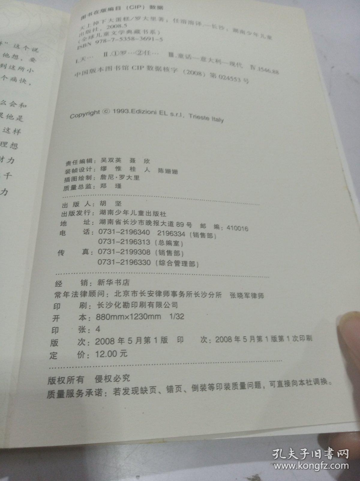 天上掉下大蛋糕：全球儿童文学典藏书系