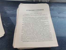 共产国际执委第十三次全会论中国
