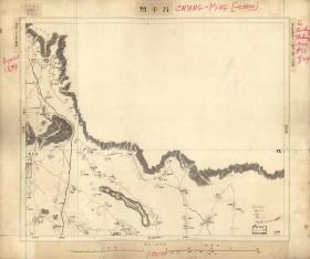 古地图1894 北京近傍图壹览  昌平州。纸本大小55*66厘米。宣纸艺术微喷复制。
