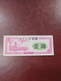 1993年北京大学~菜票~一元