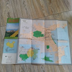 山东老地图威海交通游览图1989年