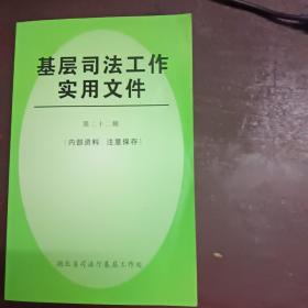 基层司法工作实用文件 第 二十二辑   第22辑