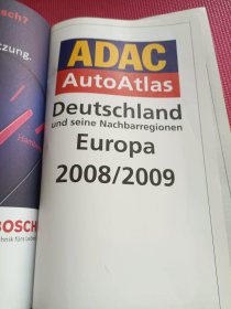 ADAC Auto Atlas 2008/20090德国及周边 欧洲 汽车地图集 德国原版德国及欧洲道路交通地图集