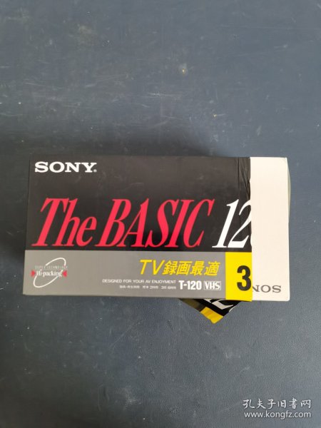 录像带： SONY The BASIC T-120 TV録画最适 全新未拆封 外封膜缺损 一套3盒 以实拍图购买