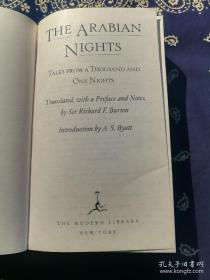 Sir Richard F Burton：The Arabian Nights：Tales from a Thousand and One Nights 理查德·弗朗西斯·伯顿爵士 英译：《天方夜谭：一千零一夜的故事》（Modern Library 现代文库英文版，稀见）