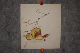 【包手绘】日本回流老画 民国时期和风浮世绘卡纸画（带背板）16