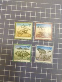民主德国 东德 1990年 欧洲航空邮政展览 历史飞机4全