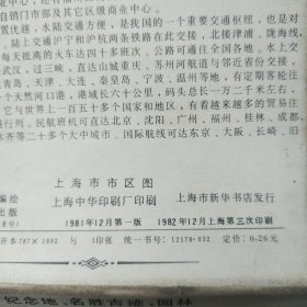 上海市市区图1982年印