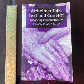 Alzheimer talk text and context enhancing communication Davis 英文原版