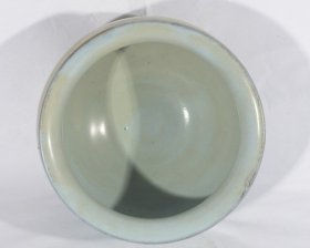 大宋天青釉钧窑乾隆御题香炉笔洗 高13.3径20.4厘米2