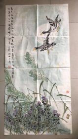 濮建生 芦雁大幅国画⋯⋯真迹！