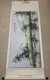 立轴画《竹报平安》尺寸约175cmX71cm 印章吉安