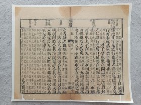 古籍散页《周易》 一页，页码8，尺寸31.5*25.5厘米，这是一张木刻本古籍散页，不是一本书，轻微破损缺纸，已经手工托纸。