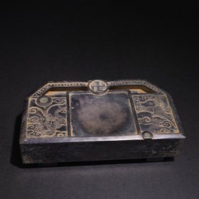 旧藏 端砚：福喜同辉款：李宗瀚