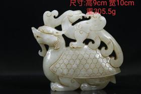 和田玉龙龟
尺寸：高9cm 宽10cm
重305.5g