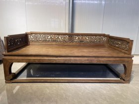明代海南黄花梨罗汉床古董传世清代黄花梨老家具