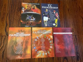 （5本打包）2000-2004赛季日本足球周刊文摘足球画册特刊英超秩序册增刊 赛季秩序册赛程表日本原版《world soccer》英超名单特刊 包邮快递