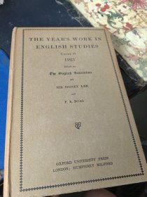 the year's work in english studies 1923 毛边本