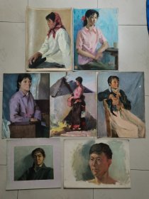 四川美院著名画家 肖德全 七八十年代油画，水粉，素描一批42幅打包出售（保真出售）
