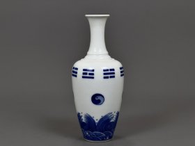 清康熙青花太极八卦纹赏瓶 古玩古董古瓷器老货收藏2