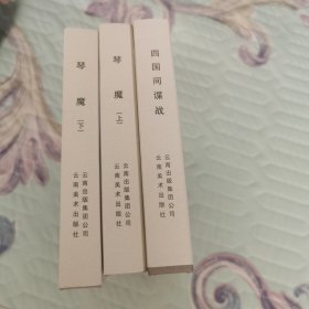 32开布脊大精连环画四国间谍战、琴魔（上下）3册合售