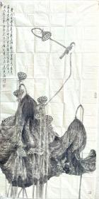 【保真字画，得自画家本人】
吴锦川 137X68cm！
现为江苏理工学院教授，硕士研究生导师，中国美术家协会会员，中国艺术研究院访问学者，常州画派研究所所长，江苏国画院特聘画师，民盟中央美术院常州分院副院长。