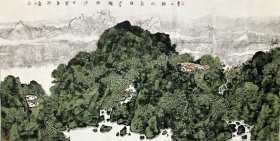 当代著名山水画家，中美协会员：孟微冬——8平尺难得的精品山水，作品得自画家本人，原创手绘，真迹保真、极具收藏价值！