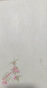 老信笺 民国 套色版画 镜斋 花卉 23*13cm