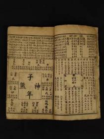 清代晚期、巾箱本命理学【**实在易】全套 两本上下卷合订、品相完好，保老保真，部分内容如图！