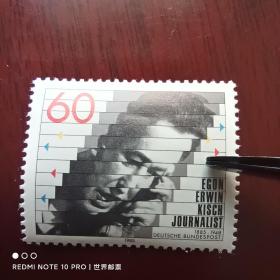 外国邮票 德国邮票1985年 作家 新闻记者 基施 1全 新