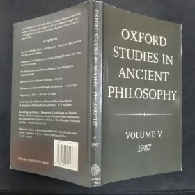 【英文原版书】OXFPRD STUDIES IN ANCIENT PHILOSOPHY Volume Ⅴ 1987
